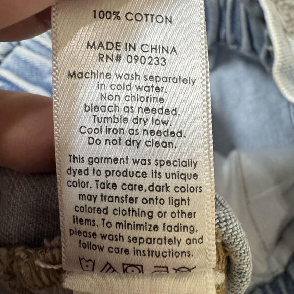 PacSun Shorts Womens 23 Light Wash Denim Mom Short High Rise Paperbag Waist - Picture 7 of 12